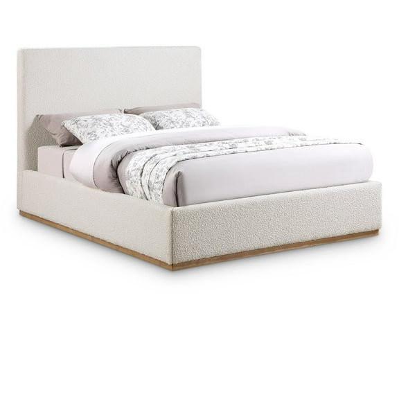 Meridian Furniture Monaco Cream Fabric King Bed