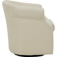thumbnail image 3 of Fox Hill Trading Nikole Traditional Fabric Swivel Barrel Chair in Off White, 3 of 4
