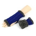 thumbnail image 4 of CUZIBR Ski Gloves Arm Sleeves Knitted Plush Trim Fingerless Glove Handmade Crochet Mittens Warm Soft For Cycling Running Outdoor Activities, 4 of 8