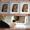 thumbnail image 2 of PayUSD Travel Makeup Mirror with Led Lights Vanity Mirror Touch Screen Control Rechargeable Lightweight Desk Tabletop LED Folding Cosmetic Handheld Mirror 6.1''x8.7'' Large White, 2 of 5