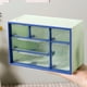 thumbnail image 4 of Caja de almacenamiento apilable con tapa - Organizador de escritorio de plástico para joyería, material de oficina, manualidades (7x3,81x4,64 in) - Azul, Rosa, Café, Naranja, 4 of 7