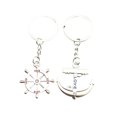 thumbnail image 4 of FESTFENDS Zinc Alloy Keychain 2Pack Rudder Anchor Shape Stylish Accessory For Couples, 4 of 8