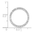 thumbnail image 2 of Diamond2Deal 14K White Gold 5/8ct. Diamond Circle Chain Slide Pendant for Women, 2 of 4