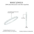thumbnail image 5 of Rosec Jewels 1/2 CT Certified Moissanite Half Eternity Ring for Women Gold, Moissanite Ring in Semi Eternity, 14K White Gold, US 10.00, 5 of 8