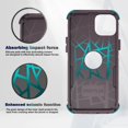 thumbnail image 5 of Phone Case for iPhone 13 and iPhone 14, Non-Slip Shockproof 10 Ft Military Dropproof Phone Case with 2 Tempered Glass Screen Protectors, 6.1 Inch (Brown), 5 of 14