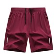 thumbnail image 2 of Xdegoge Running Shorts for Men with Zipper Pockets Quick Dry Athletic Workout Shorts for Men Lightweight Gym Training Shorts Elastic Waist Drawstring Shorts for Hiking Outdoor, 2 of 5