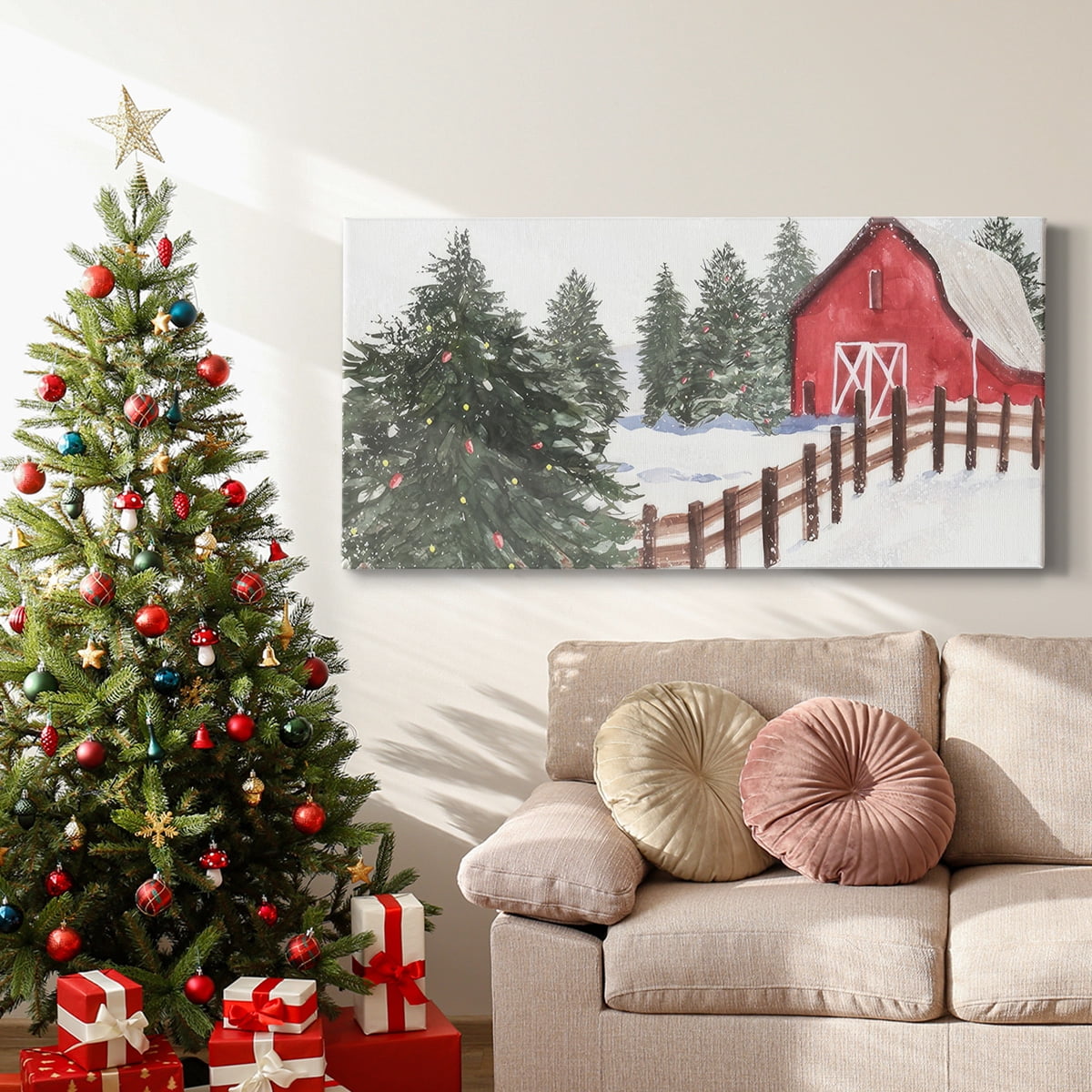 Winter Cardinal Collection D- Gallery Wrapped Canvas