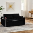 thumbnail image 2 of Foldable Velvet Sofa Bed with Adjustable Back and Charging / Suitable for Guest Room, 2 of 6