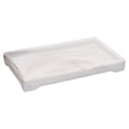 thumbnail image 1 of Bandeja de tocador bandeja de bañera hecha a mano de resina con organizador de platos de tocador de piernas para velas jabón champú decoración blanco Baoblaze Bandeja de resina para bañera, 1 of 8