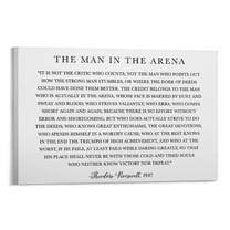 The Man In The Arena Theodore Roosevelt Quote Graduation Gift Modern Artwork 3 Wall Art Poster Scroll Canvas Painting Picture Living Room Decor Home 08x12inch(20x30cm)