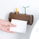 thumbnail image 5 of Caja de pañuelos montada en la pared, sin perforaciones, multiusos, bolsa de basura montada en la pared, caja de almacenamiento para el hogar, cocina, baño, conejo marrón, 5 of 5