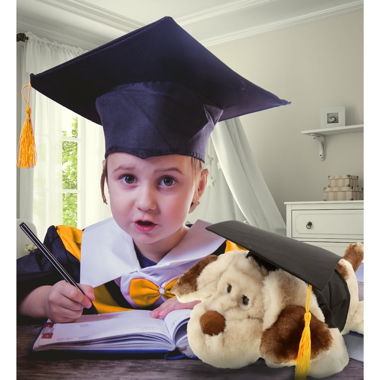 Graduation Dog Plush Toy - Super Soft Stuffed Animal In Cap & Gown, 14 Inch, Personalizable Gift