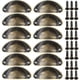 thumbnail image 5 of Set of 20 Vintage Shell Shaped Bronze Furniture Knobs - Iron Handles, with Screws, 5 of 5