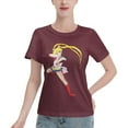 thumbnail image 1 of T-Shirt Basique à Manches Courtes pour Femmes Sailor Moon Lièvre Lunaire, 1 of 6