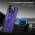 thumbnail image 2 of Dteck Magnetic Case for iPhone 12/12 Pro,Military-Grade Shockproof Silicone +PC Case Built-in Camera Stand Cover for iPhone 12/12 Pro,Purple, 2 of 7