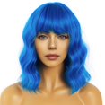 thumbnail image 1 of Peluca ondulada con Flequillo XCF color azul, 1 of 4