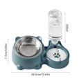thumbnail image 4 of Dual Pet Bowl 304 Stainless Steel Non-Slip Elevated Cat Dog Food Water Dish with Weighted Base, 15° Tilted Design for Neck Support, Easy Clean Removable Bowls for Flat-Faced Pets, 4 of 6