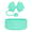 Fresh Mint, variant on Heart Scroll Shorty Bottle Boot & Gracie Straw Topper (Bronze Gloss)