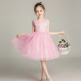thumbnail image 1 of Robe de Princesse pour Fille, Cadeau d'Anniversaire, Robe de Demoiselle d'Honneur, Col Rond, Sans Manches, Nœud Solide, Robe de Princesse, 1 of 4