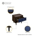 thumbnail image 4 of Duane Nightstand from Engineered Wood in Dark Brown and Navy Blue - Set of 2, 4 of 10
