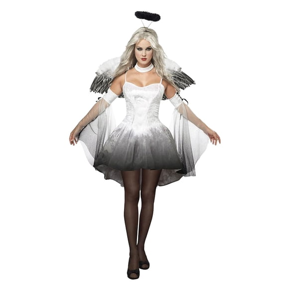 FASHOFT Women's Angel Halloween Costumes Cosplay Outfit Role Play Stage Performance Masquerade Party Heavenly Fancy Dress Up Halloween Costume L