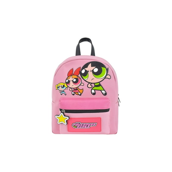 Powerpuff Girls Mini Backpack, Blossom, Bubbles, and Buttercup Small Travel Bag Purse for Men and Women, Adjustable Shoulder Straps, Multi, 10 Inch