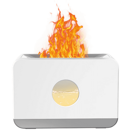 

Flame Diffuser Essential Oil Diffuser with Flame Light Humidifier 220Ml Diffuserfor Home Office White