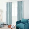 thumbnail image 5 of Deconovo Room Darkening Grommet Blackout Curtains, Thermal Insulated Window Curtains for Kids' Room, Wave Printed Pattern (42 x 63 inch, Sky Blue, 2 Panels), 5 of 9