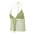 thumbnail image 2 of LMLYSoH Women Tank Tops Lace Tie-Up Halter Neck Casual Vests Summer Backless Sleeveless Tops Streetwear, 2 of 9