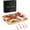 Black, variant on Portable Travel Charcuterie Board with Lid and Handle - Large Cheese Board with 4 Cheese Set for Outdoor, Picnics - Weddings, House Warming for Women (1 Compartment, White)