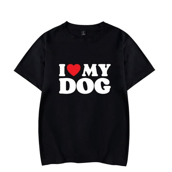 I Love My Dog T-Shirt Merch For Women/Men Unisex Summer Short Sleeve TShirt Fashion Hiphop Streetwear