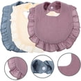 thumbnail image 4 of 3Pcs Cotton Bibs for Boy Girl Adorable Teething Drooling Bibs Lightweight Absorbent Multipurpose for Feeding Easy to Carry, 4 of 5
