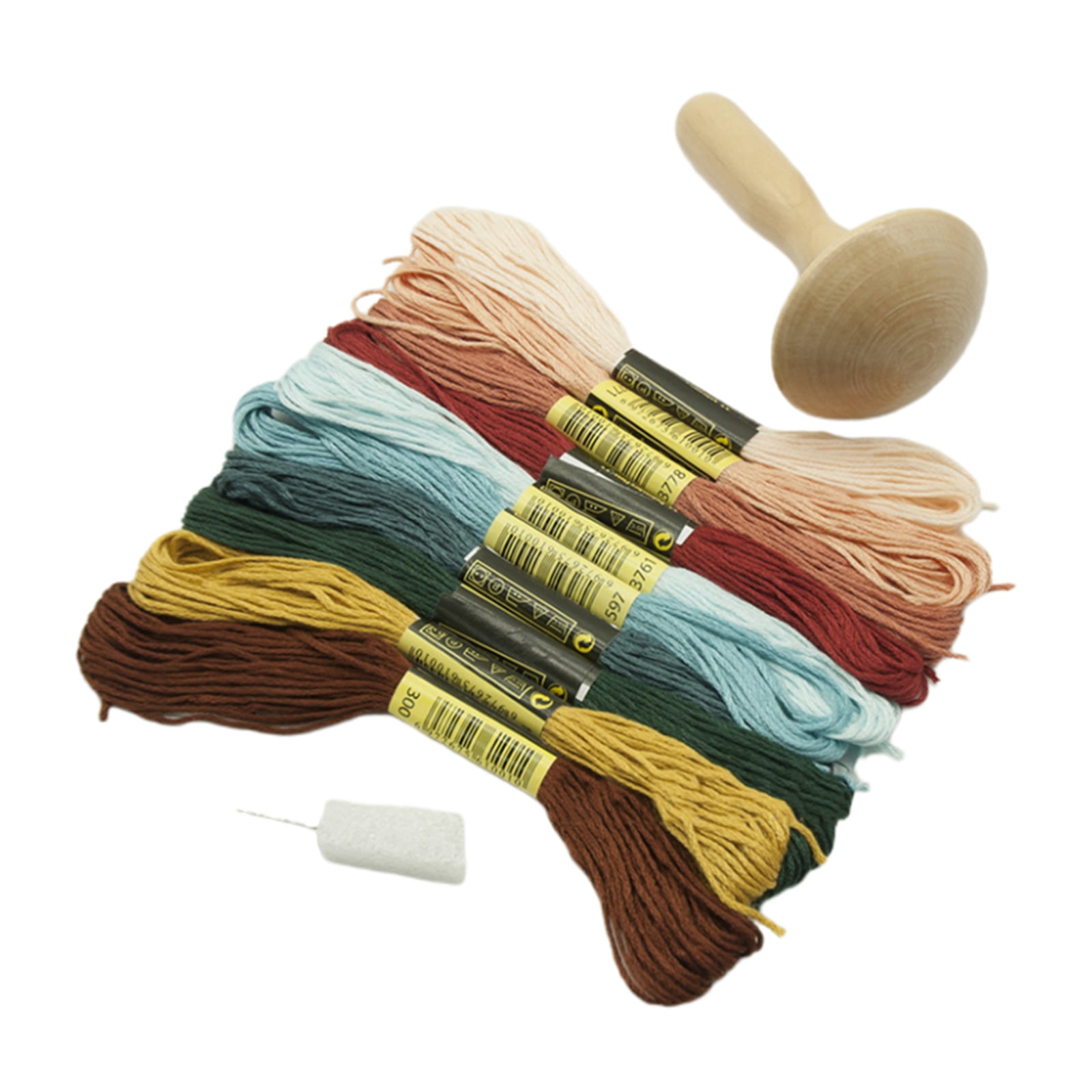 Wooden Darning Mushroom Supplies Kit Patching Threads Tool Sewing Tools for DIY Sewing Home Socks Sweaters 