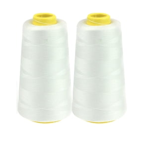 Vadktai Serger Thread, All-Purpose Thread for Sewing, Black Thread, Polyester Sewing Thread, 2 Cones of 2300 Yards Each Spool Thread for Sewing Machine Thread