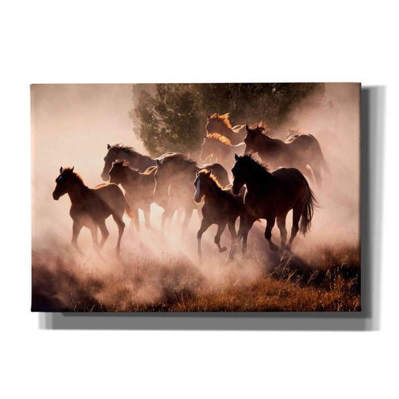 Epic Graffiti 'Horses' by Lisa Dearing, Giclee Canvas Wall Art, 26"x18"