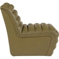 thumbnail image 5 of Bowery Hill Contemporary Deep Channel Tufted Soft Olive n Leather Accent Chair, 5 of 9