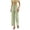 Green, variant on hoksml Summer Women Linen Casual Pants Elastic High Waist Straight Leg Trousers, Loose Beach Vacation Pants with Pockets