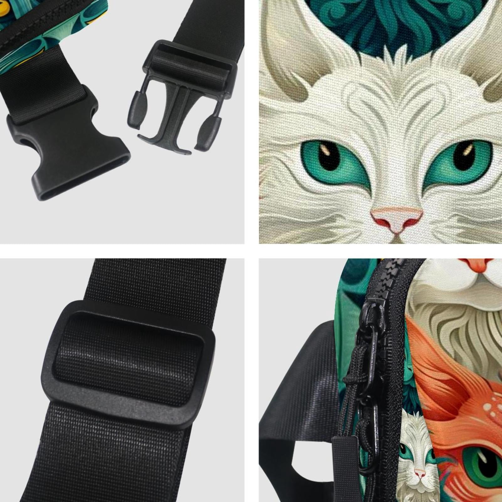 Cat Lightweight Adjustable Waist Bag with Extension Strap - Unisex Running Belt Bag