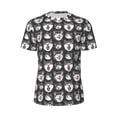 thumbnail image 5 of Wukai Husky Print Men's Short-Sleeved Mesh T-Shirt,Quick-Dry Short Sleeve Workout T-Shirt-Small, 5 of 8