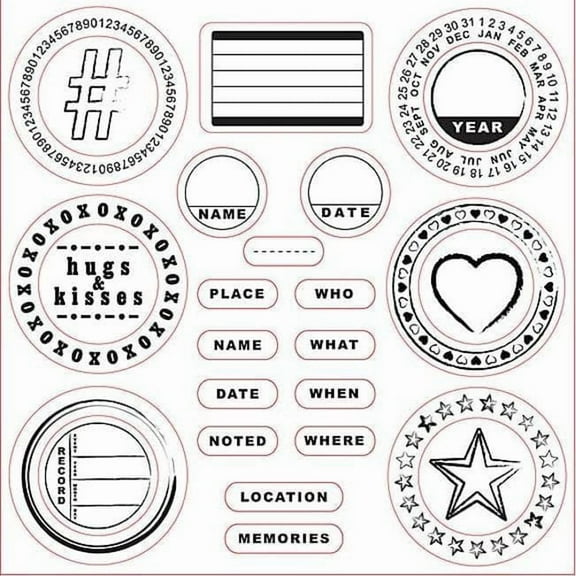 Fiskars  26-piece Clear Rubber Stamp Set