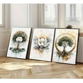 thumbnail image 2 of Zen Meditation Lotus Canvas Wall Art Spiritual Bathroom Yoga Spa Paintings Pictures Wall Decor Tree of Life Posters Prints Artwork for Living Room Office Bedroom Home Decoration., 2 of 6