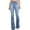 Light Blue, variant on MuZeFu Flare Jeans for Women High Waisted Women's High Waist Pocket Wide Leg Flared Skinny Button Trousers