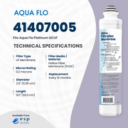 Aqua Flo 41407005 UF41407005 Under-Sink Water Filters Multi Filter 4-Stage Under-Sink Filtration System