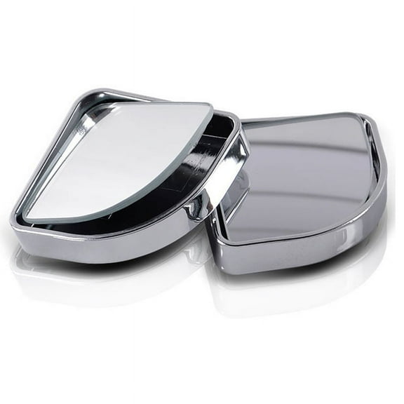 COOPHYA 2Pcs Silver Small Round Blind Spot Mirrors for Car Rearview Safety