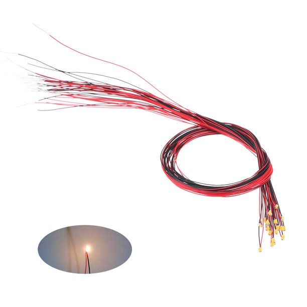 20 piezas 0805 presoldadas 3V 300mm m-icro Litz cables S-MD
