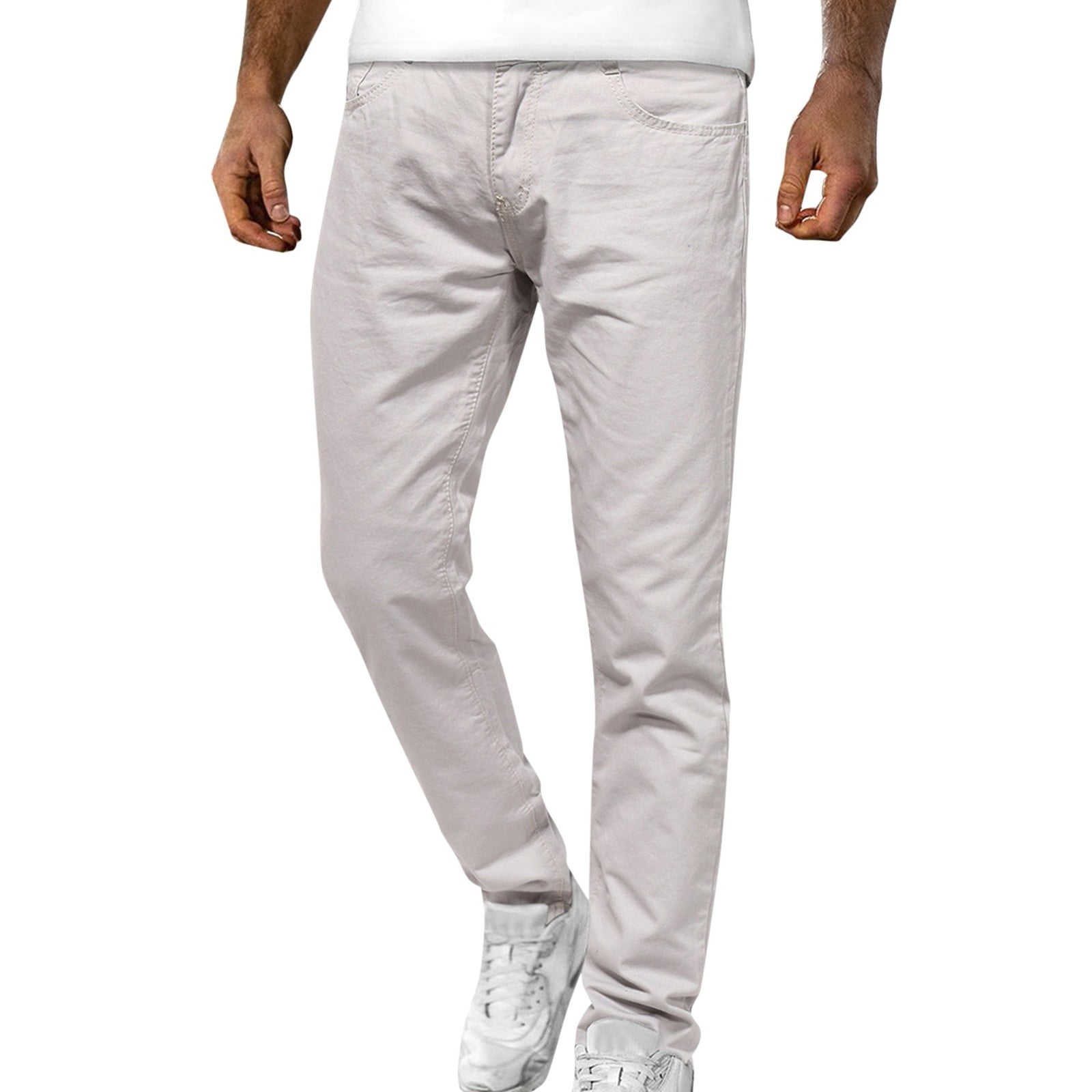 Labakihah mens jeans Men's Casual Midwaist Jeans Men's Button Zip