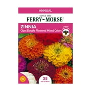 Ferry-Morse 42.5MG Zinnia Giant Double Flowered Mixed Colors Flower Seeds Packet