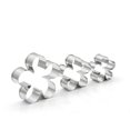 thumbnail image 5 of 3Pcs/Set Flower Shape Cookie Cutters No Odor 430 Stainless Steel Rose Petal Biscuit Molds Baking Tools Brown 430 Stainless, 5 of 7