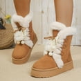 thumbnail image 6 of Xucatan Women's Cute Snow Boots Up FlockyLining Chunky Plush Winter Warm Boots Fashion Anti-Slip Outsole Outdoor Fluffy Boot Gift, 6 of 8