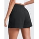 thumbnail image 2 of Shorts CRZ YOGA Mujer Cintura Alta 10 cm con Abertura en V Negro Talla S, 2 of 5